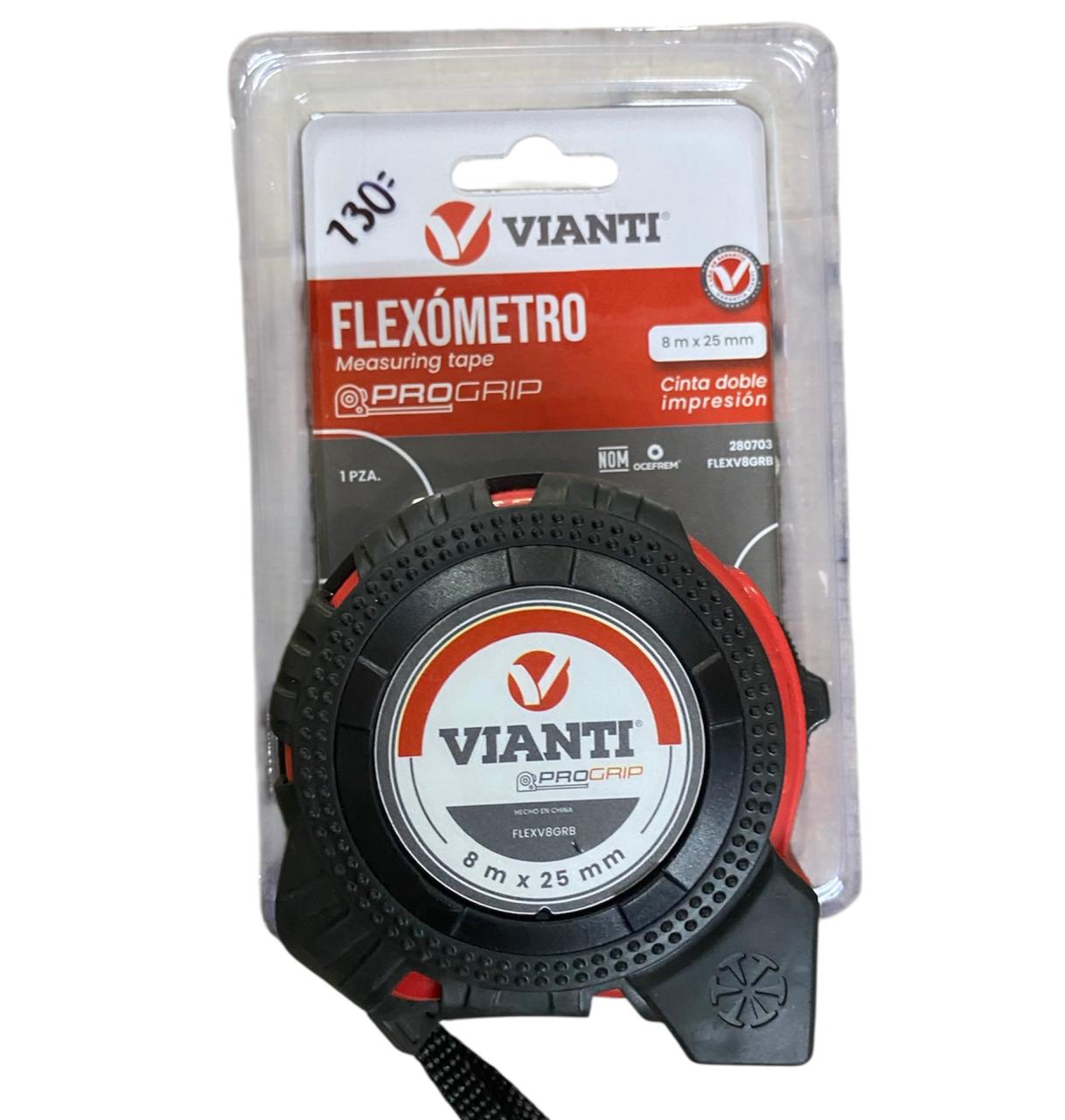 Flexómetro 8mtros Vianti reforzado